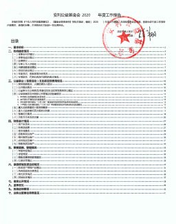 安利公益基金会2020年度工作报告